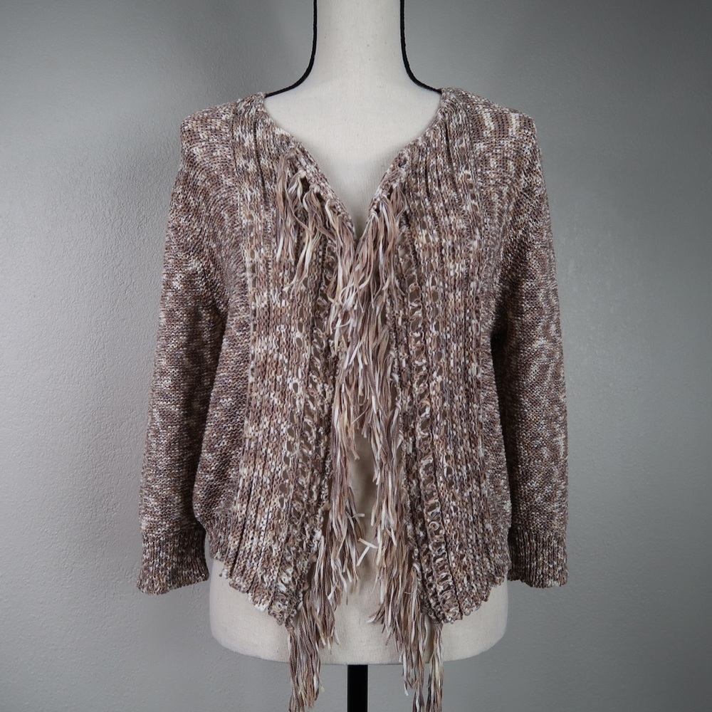 Fringe Ruby Rd. Knit Sweater Size XL Petite